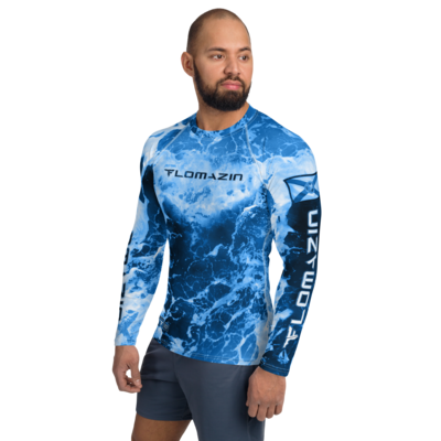 FLOMAZIN ROCKY WATERS 1.0 Men's/Unisex Long Sleeve Shirt (Quick Dry Fabric or Rash Guard)