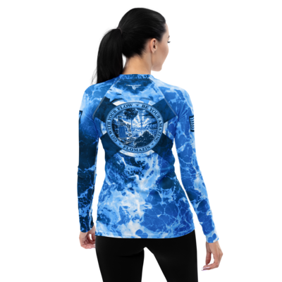 FLOMAZIN ROCKY WATERS 1.0 Women's Long Sleeve Shirt (Quick Dry Fabric or Rash Guard)