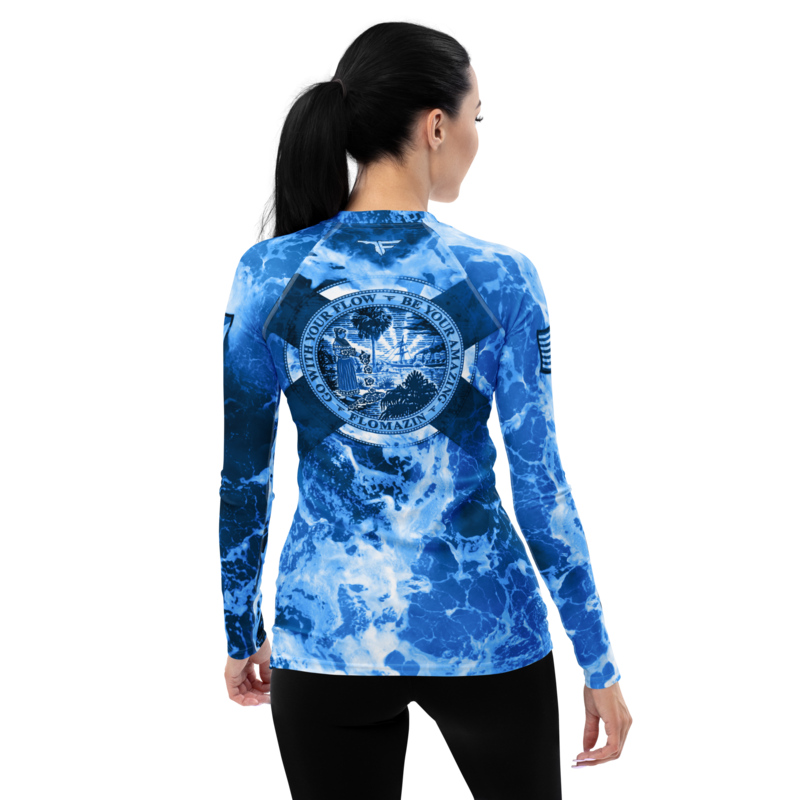 FLOMAZIN ROCKY WATERS 1.0 Women&#39;s Long Sleeve Rash Guard Shirt