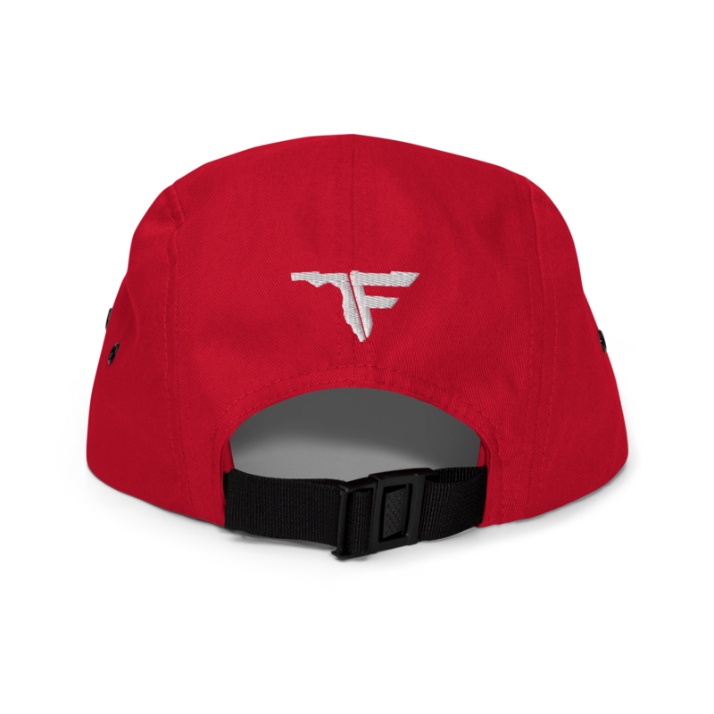 FLOMAZIN White Logo Five Panel Cap