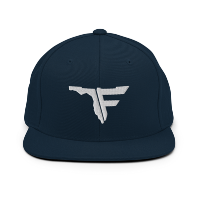 FLOMAZIN White Logo Snapback Hat