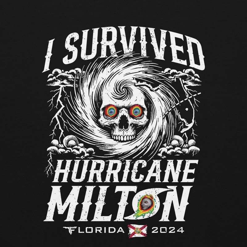 I SURVIVED HURRICANE MILTON FLORIDA 2024 Unisex Hoodie by Flomazin