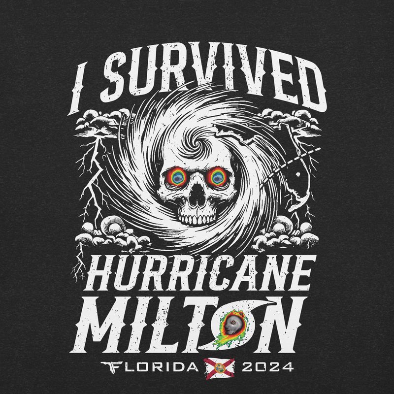 I SURVIVED HURRICANE MILTON FLORIDA 2024 Premium Unisex T-shirt by Flomazin