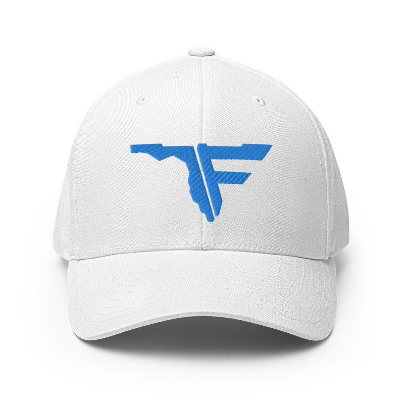 FLOMAZIN LIGHT BLUE LOGO Flexfit Structured Twill Cap