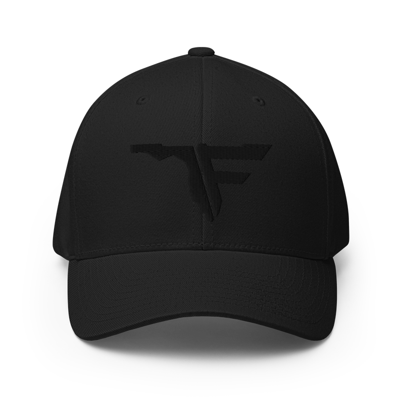 FLOMAZIN BLACK LOGO Flexfit Structured Twill Cap