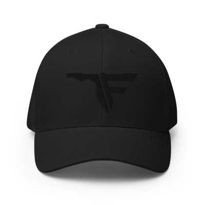 FLOMAZIN BLACK LOGO Flexfit Structured Twill Cap