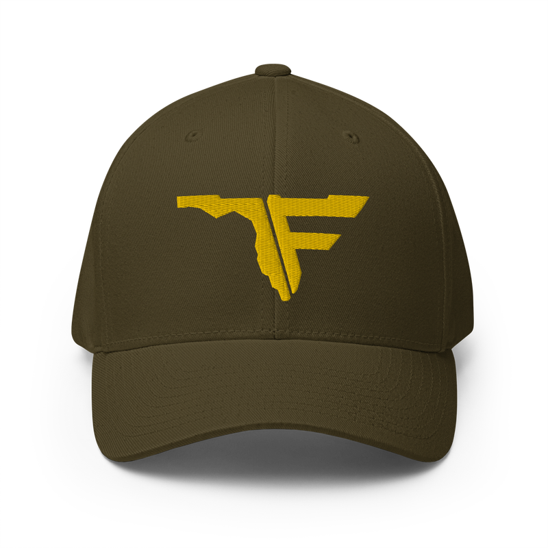 FLOMAZIN YELLOW GOLD LOGO Flexfit Structured Twill Cap
