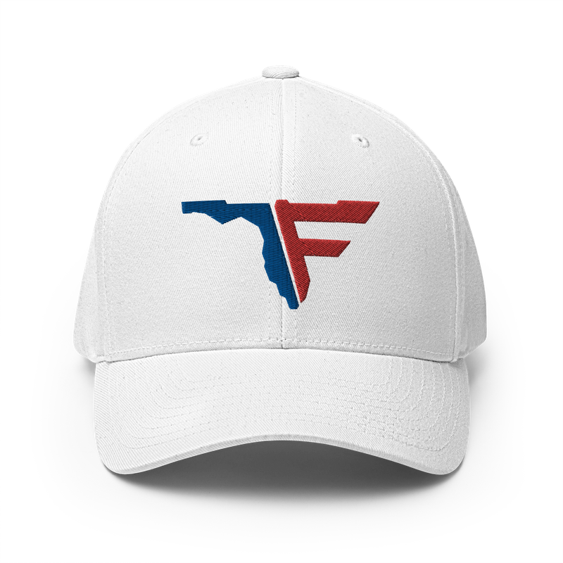 FLOMAZIN BLUE &amp; RED LOGO Flexfit Structured Twill Cap