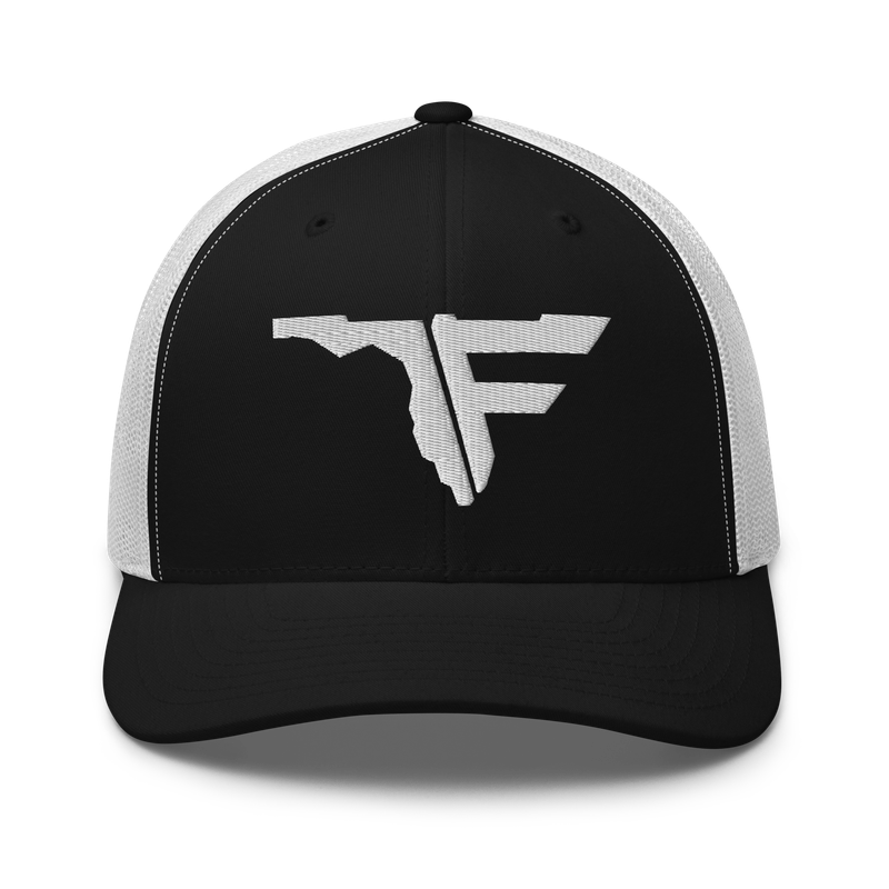 FLOMAZIN WHITE LOGO Trucker Cap
