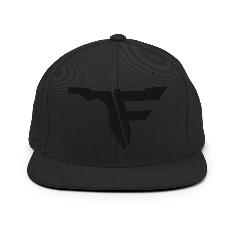 FLOMAZIN BLACK LOGO Snapback Hat