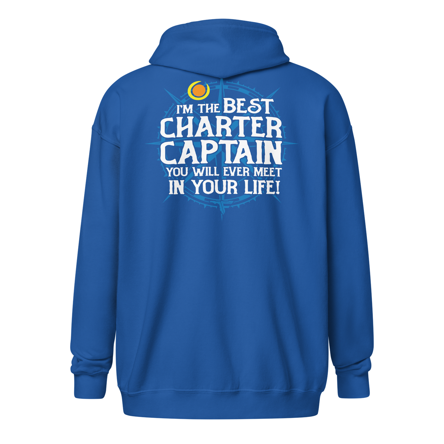 I&#39;M THE BEST CHARTER CAPTAIN Funny Fishing Unisex Heavy Blend Zip Hoodie