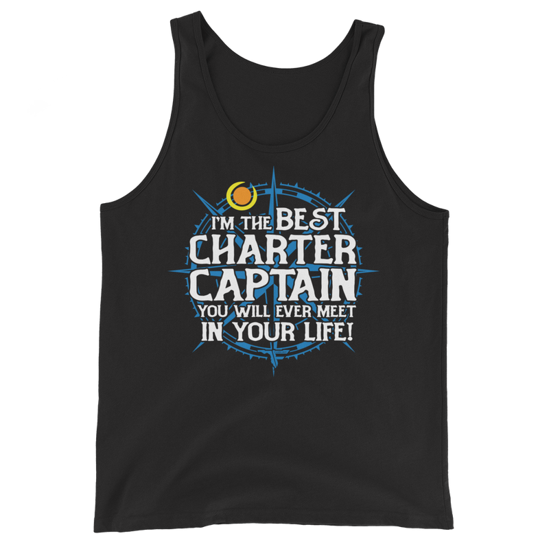 I&#39;M THE BEST CHARTER CAPTAIN Funny Fishing Men&#39;s Tank Top