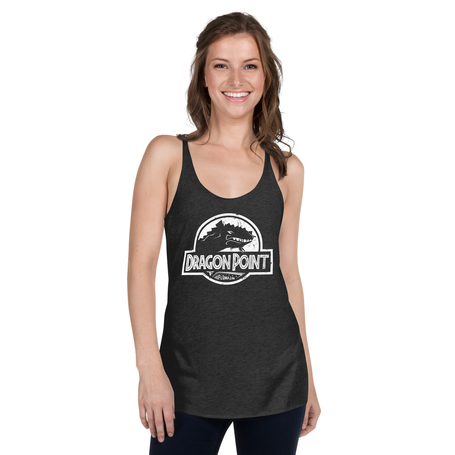 FLOMAZIN FLORASSIC DRAGON POINT Premium Women&#39;s Racerback Tank