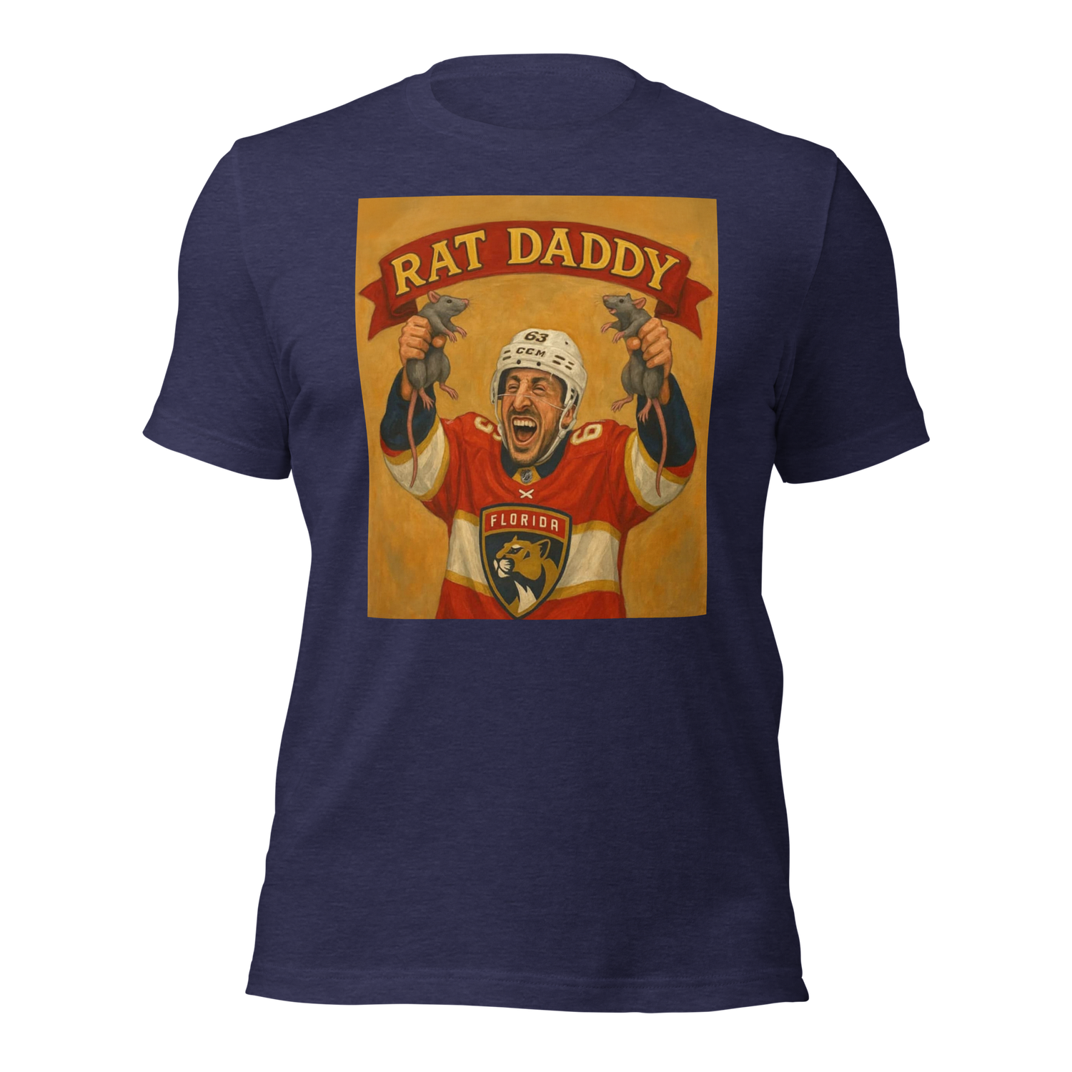 RAT DADDY Unisex t-shirt, Size: 3XL, Color: Heather Midnight Navy