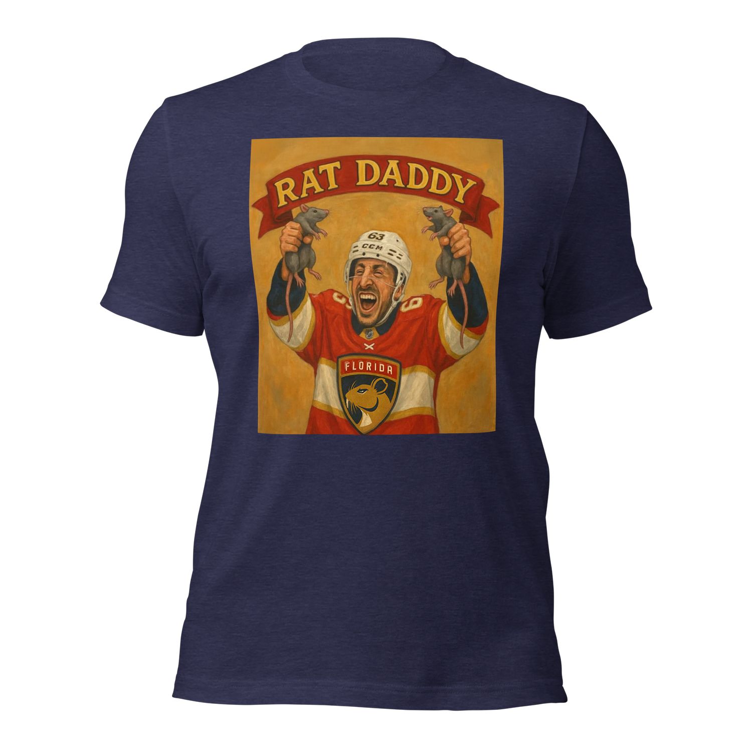 RAT DADDY Unisex t-shirt, Size: 3XL, Color: Heather Midnight Navy