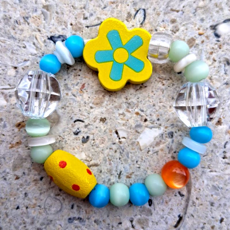 &quot;The Flower of Goodness&quot; Kids&#39; Beaded Bracelet by SHYNAI
