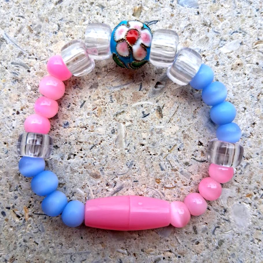 &quot;The Japan Flower&quot; Kid&#39;s Size Beaded Bracelet by SHYNAI
