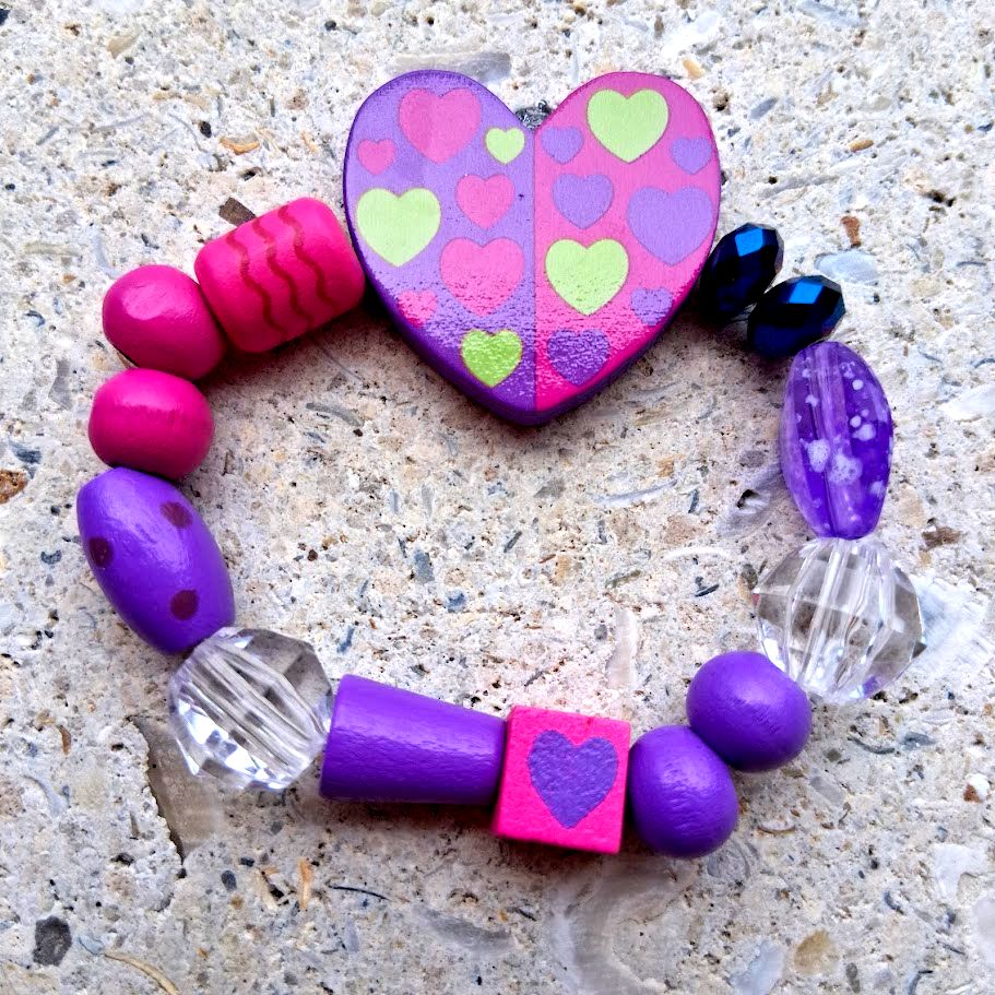 &quot;The Heart of Love&quot; Kids&#39; Beaded Bracelet by SHYNAI