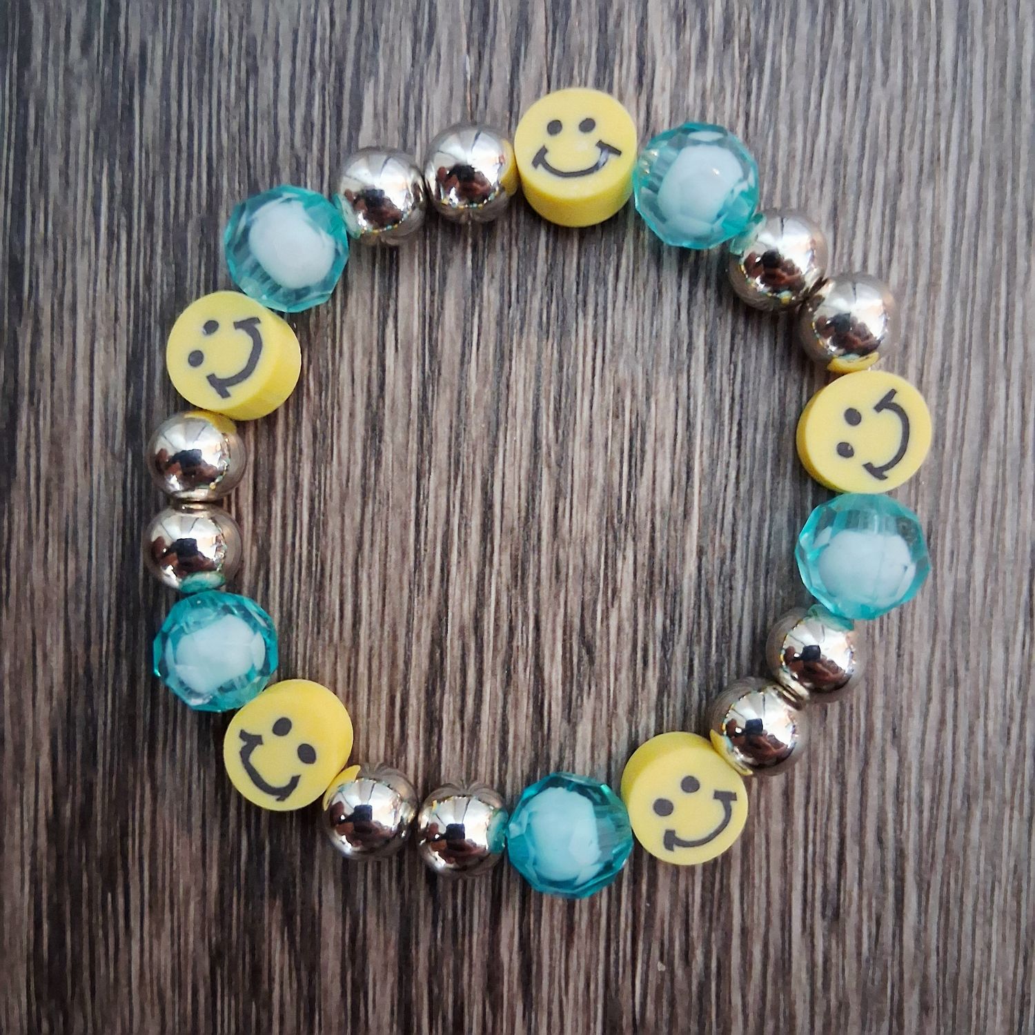 &quot;The Smiling Silver Sky&quot; Kids/Women&#39;s Beaded Bracelet by SHYNAI
