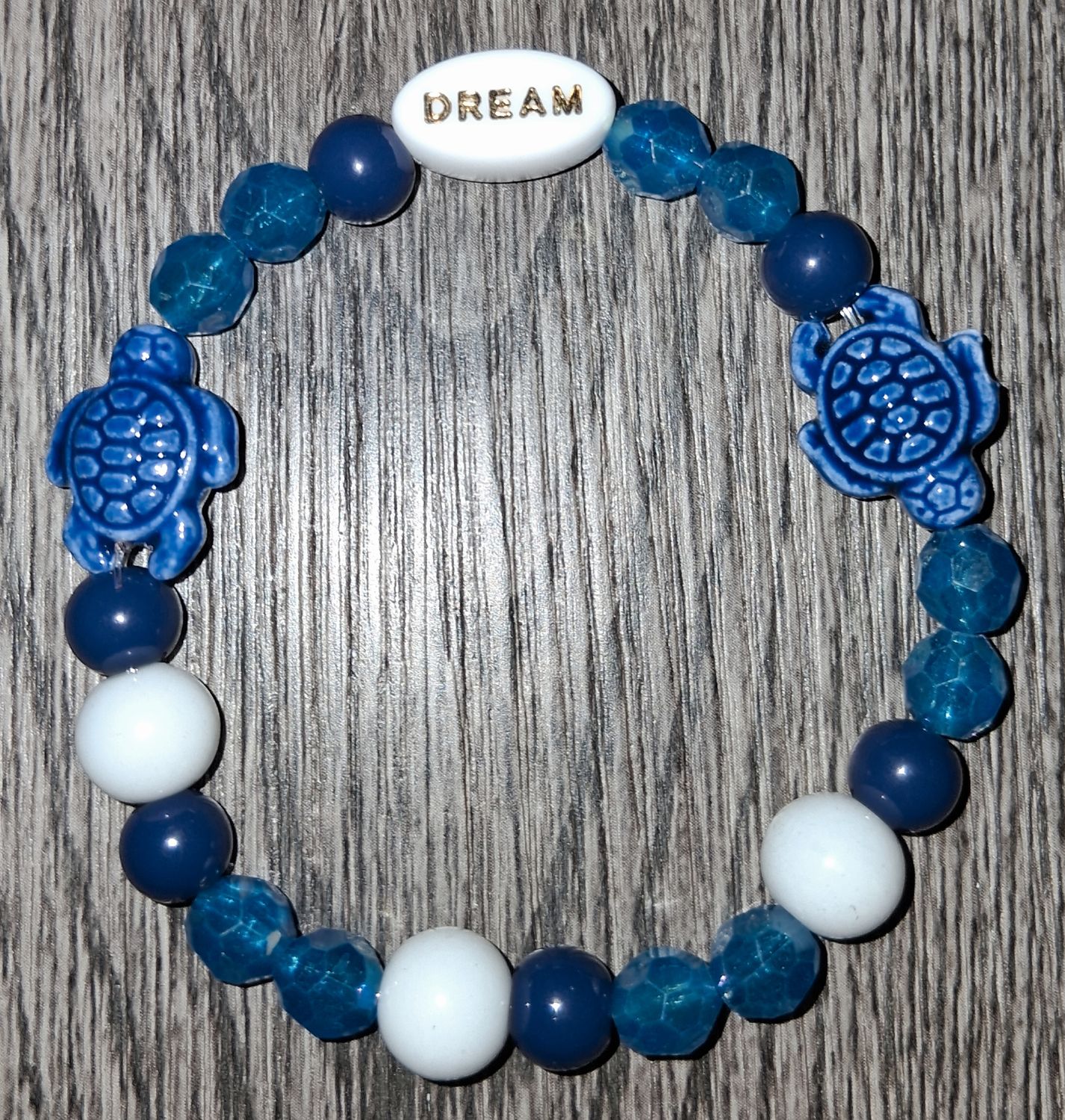 &quot;The Midnight Turtle&quot; Men&#39;s Beaded Bracelet by SHYNAI