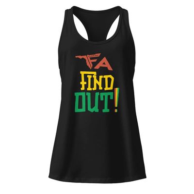 FLOMAZIN AROUND &amp; FIND OUT Women’s Fitted Racerback Tank Top
