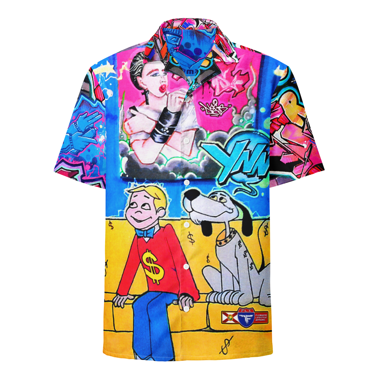 NEGS &quot;Serving&#39;em Up&quot; FLOMAZIN SPECIAL EDITION Unisex Button Shirt
