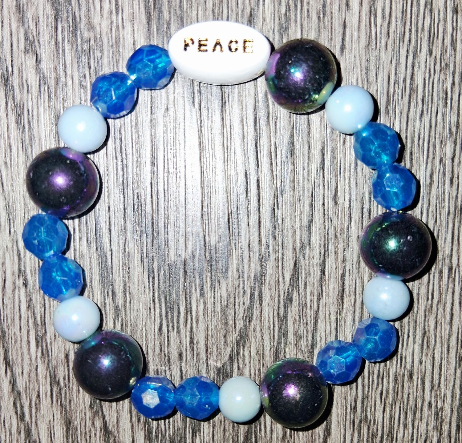 &quot;The Peace of Sky&quot; Men&#39;s Beaded Bracelet by SHYNAI