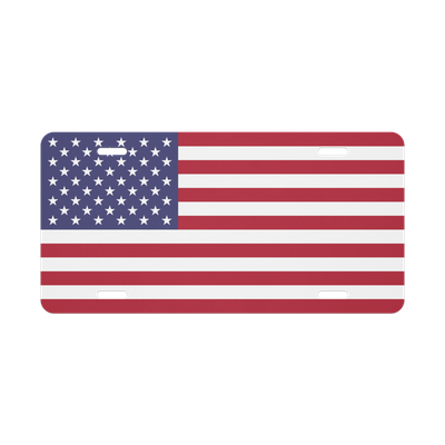 UNITED STATES IF AMERICA - USA - AMERICAN FLAG Vanity License Plate