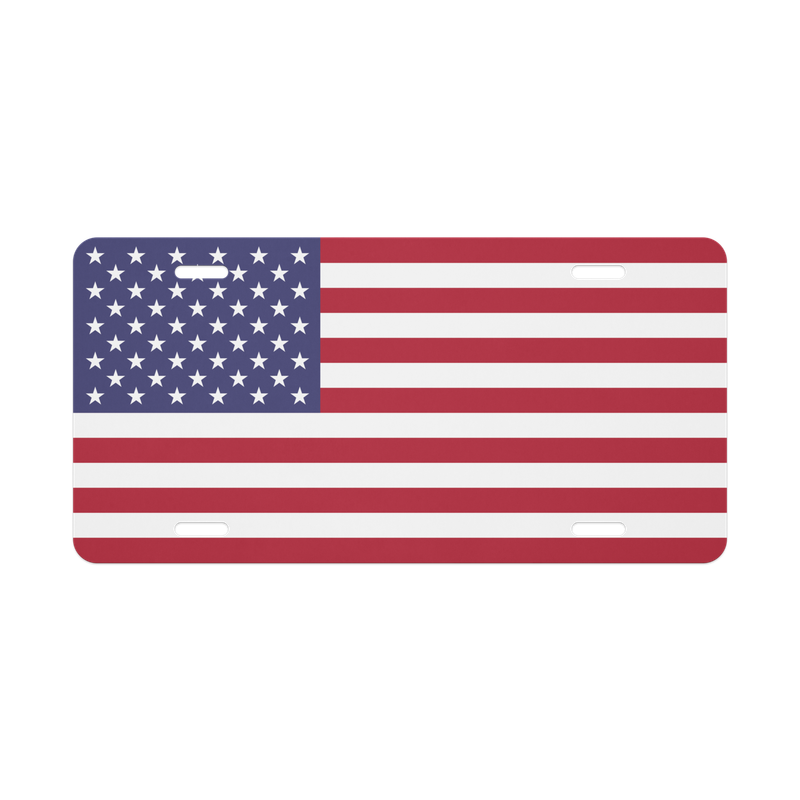 UNITED STATES IF AMERICA - USA - AMERICAN FLAG Vanity License Plate