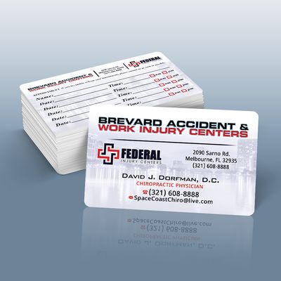 FEDERAL INJURY CENTERS Business Cards