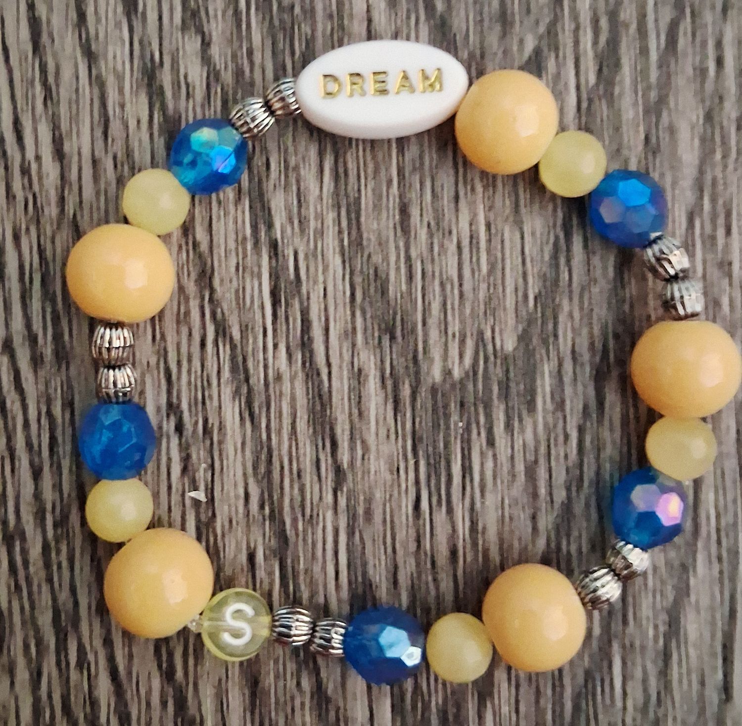 &quot;The Dreaming Yellow Crystal&quot; Men&#39;s Beaded Bracelet by SHYNAI