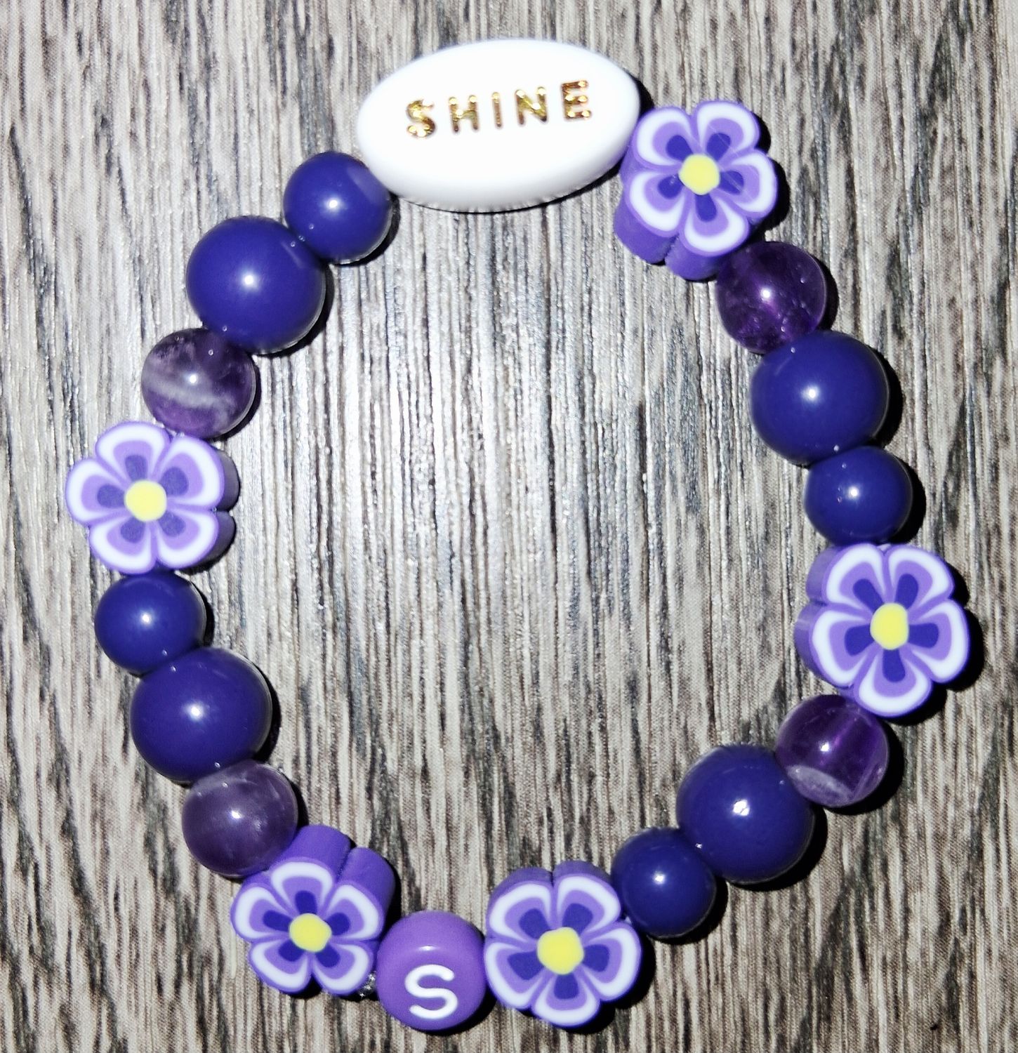 &quot;The Shining Crystal Flower&quot; Kids Beaded Bracelet by SHYNAI