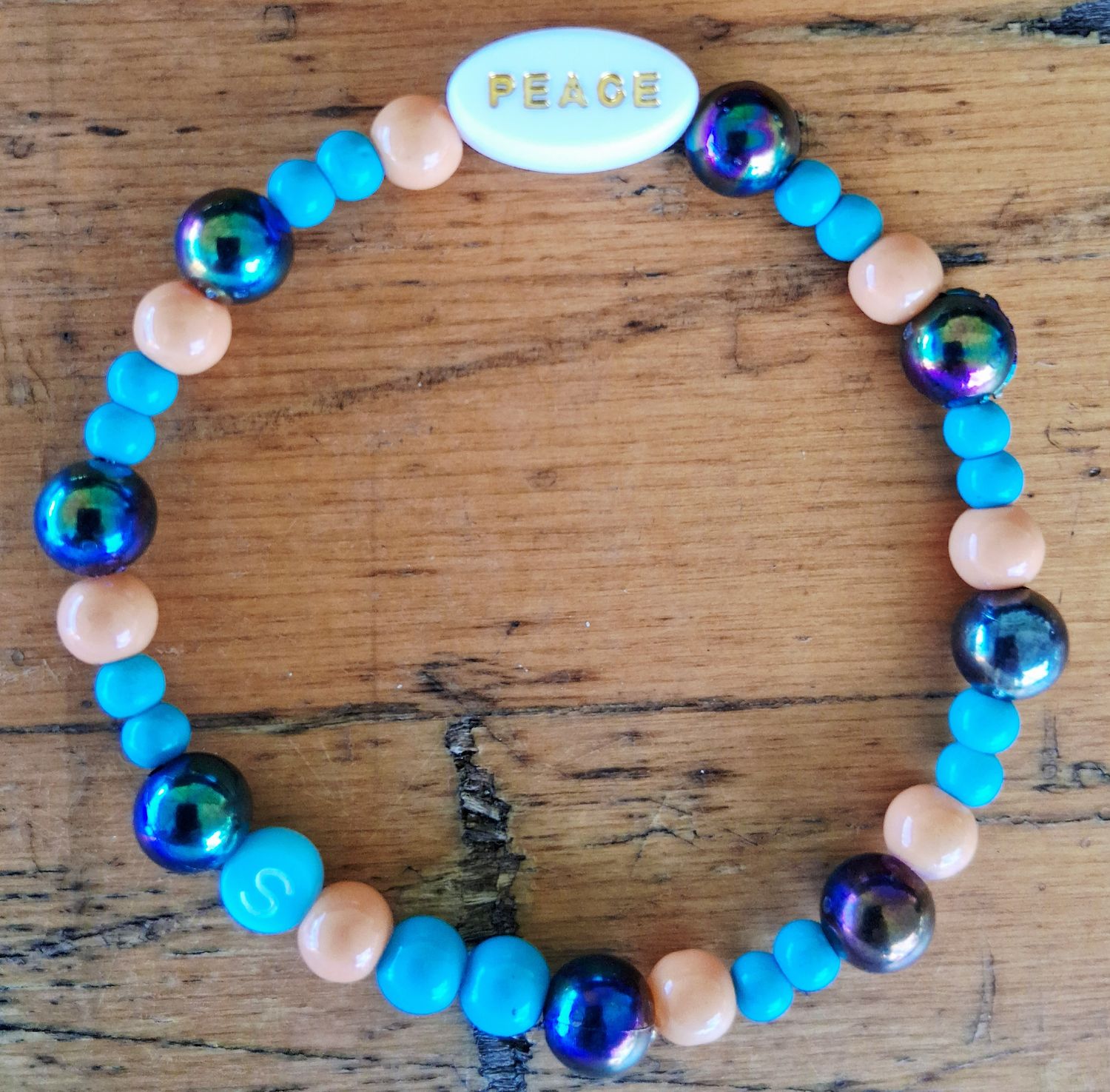 &quot;The Rainbow of Peace&quot; Men&#39;s Beaded Bracelet by SHYNAI