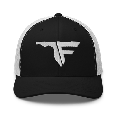FLOMAZIN WHITE LOGO Trucker Cap