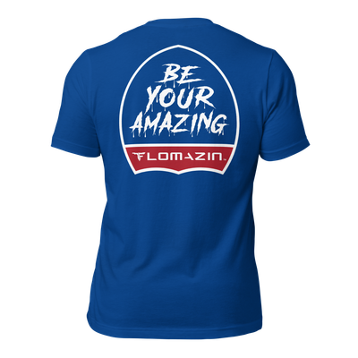 FLOMAZIN BE YOUR AMAZING BACK &amp; BLUE Premium Short Sleeve Unisex t-shirt