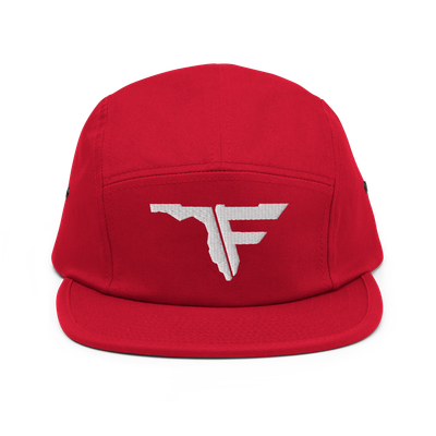 FLOMAZIN White Logo Five Panel Cap
