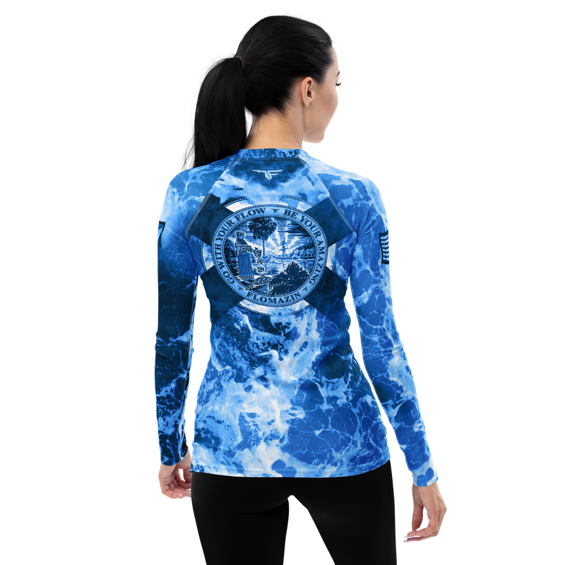 FLOMAZIN ROCKY WATERS 1.0 Women's Long Sleeve Rash Guard Shirt