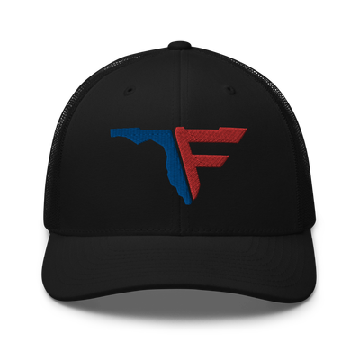FLOMAZIN BLUE &amp; RED LOGO Trucker Cap