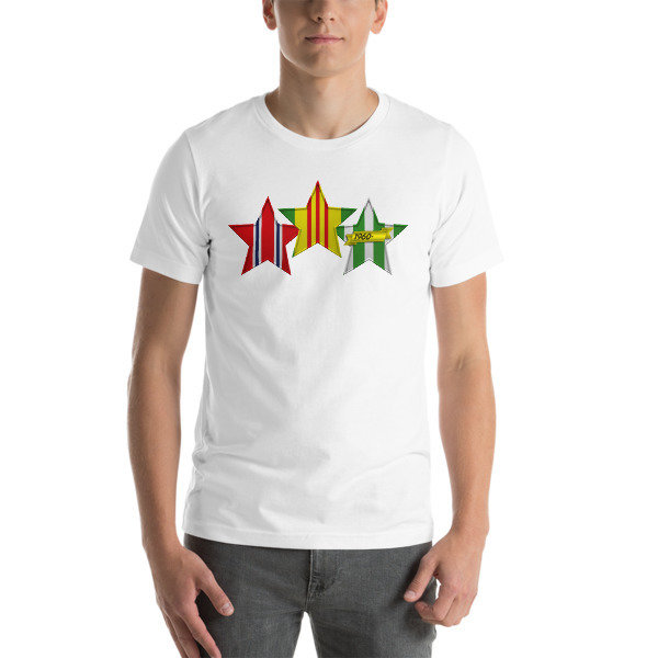 VIETNAM VETERAN 3 STAR Short-Sleeve Unisex T-Shirt - Multiple Colors, Color: White, Size: S