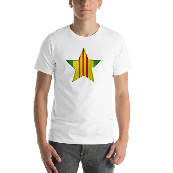VIETNAM VETERAN 1 STAR Short-Sleeve Unisex T-Shirt - Multiple Colors, Color: White, Size: S
