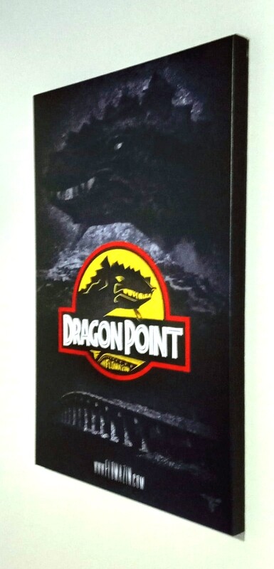 FLOMAZIN FLORASSIC DRAGON POINT MOVIE POSTER 24" x 36" Mounted Canvas Print