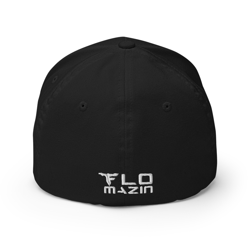 FLOMAZIN WHITE LOGO Flexfit Structured Twill Cap