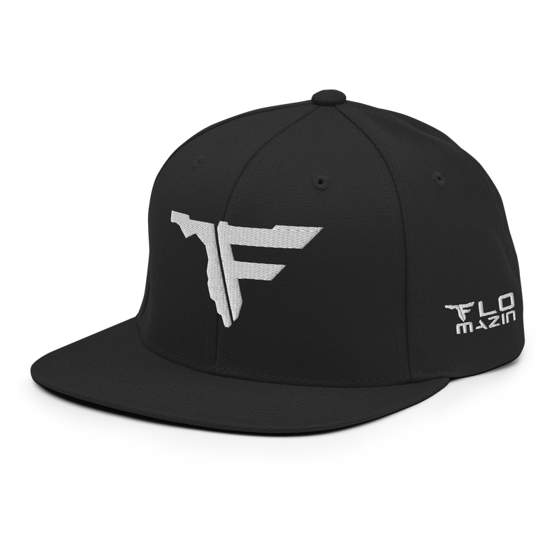 FLOMAZIN WHITE LOGO Snapback Hat