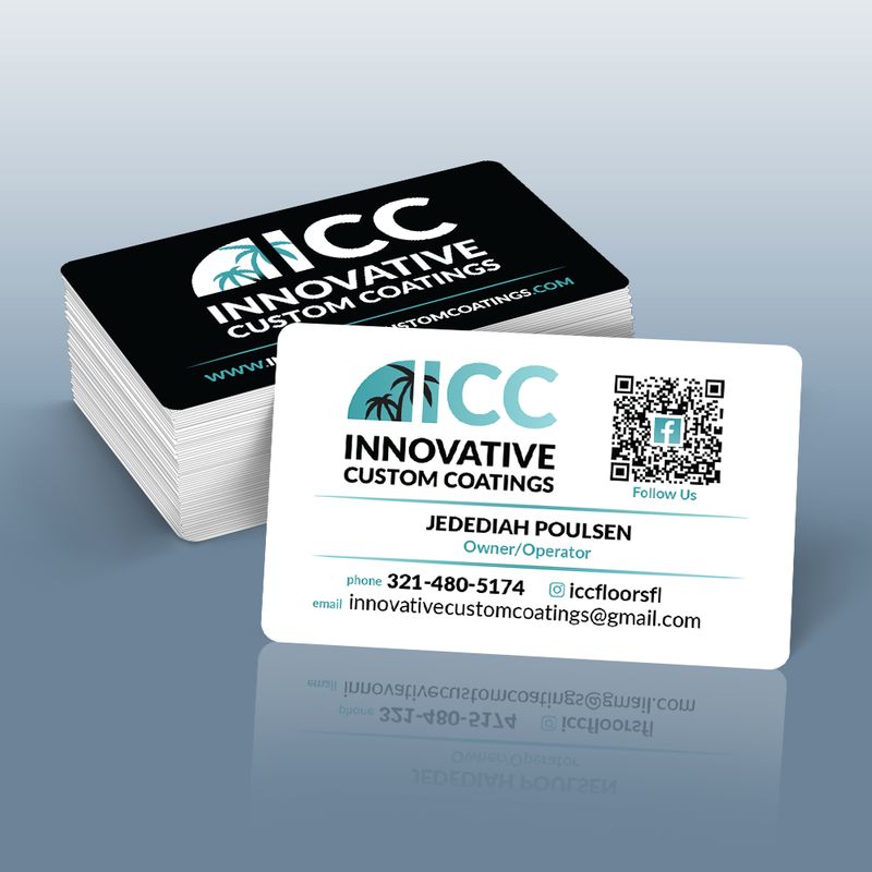 Plastic Business Cards - Rounded Edges