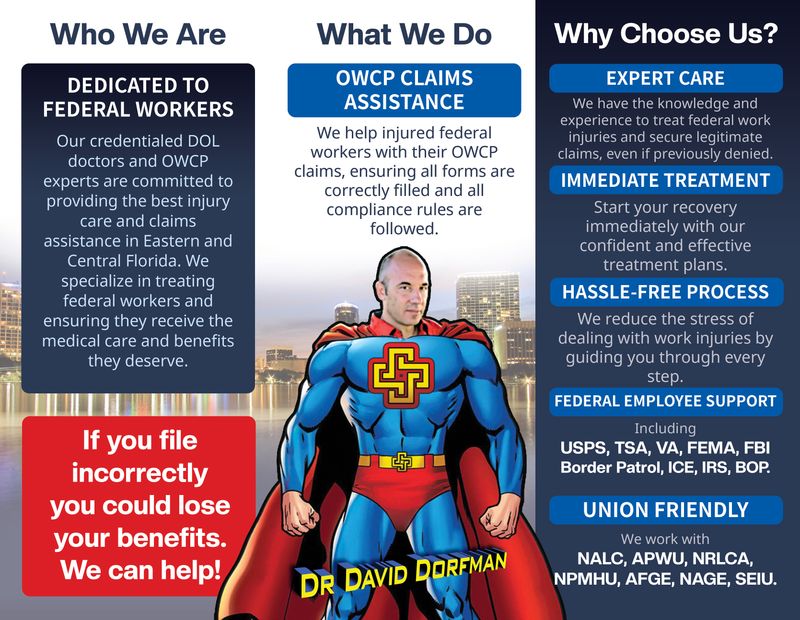 FEDERAL INJURY CENTERS Brochures - 8.5" x 11"