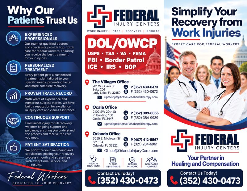 FEDERAL INJURY CENTERS Brochures - 8.5" x 11"