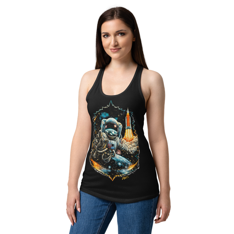 Drawn by Lance ARTEMIS Premium  Women’s Fitted Racerback Tank Top
