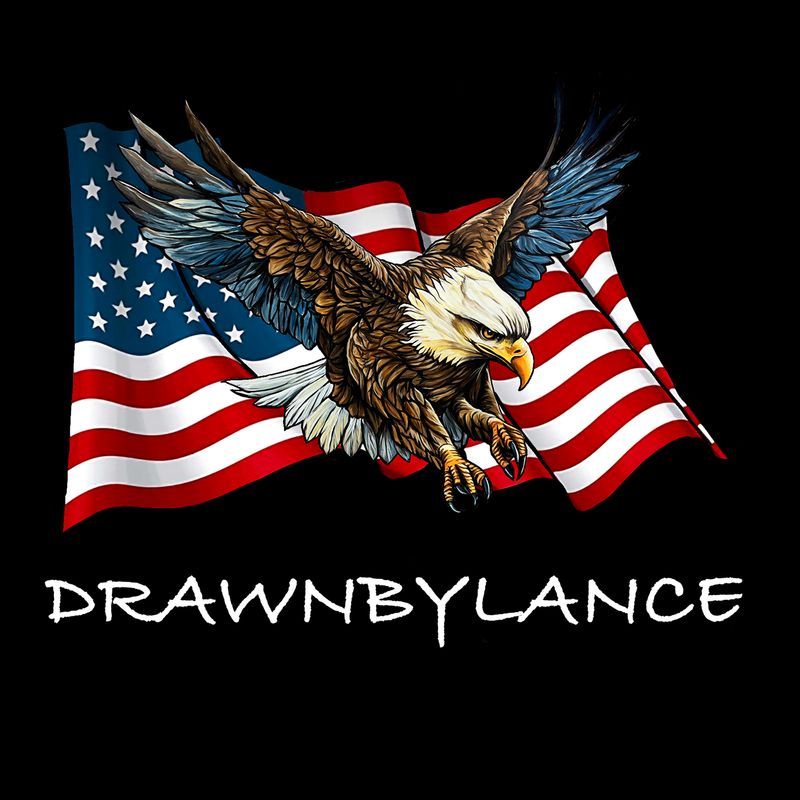 Drawn by Lance EAGLE US FLAG LOGO &amp; ARTEMIS Premium Unisex T-Shirt