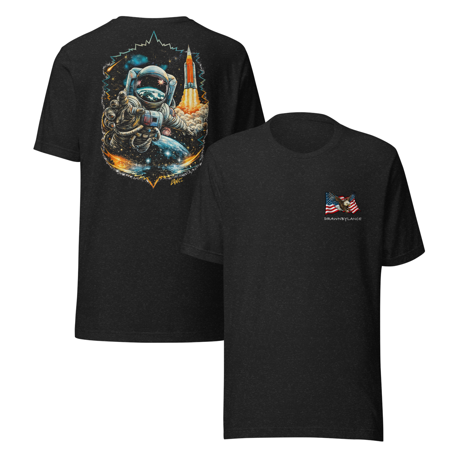 Drawn by Lance EAGLE US FLAG LOGO &amp; ARTEMIS Premium Unisex T-Shirt