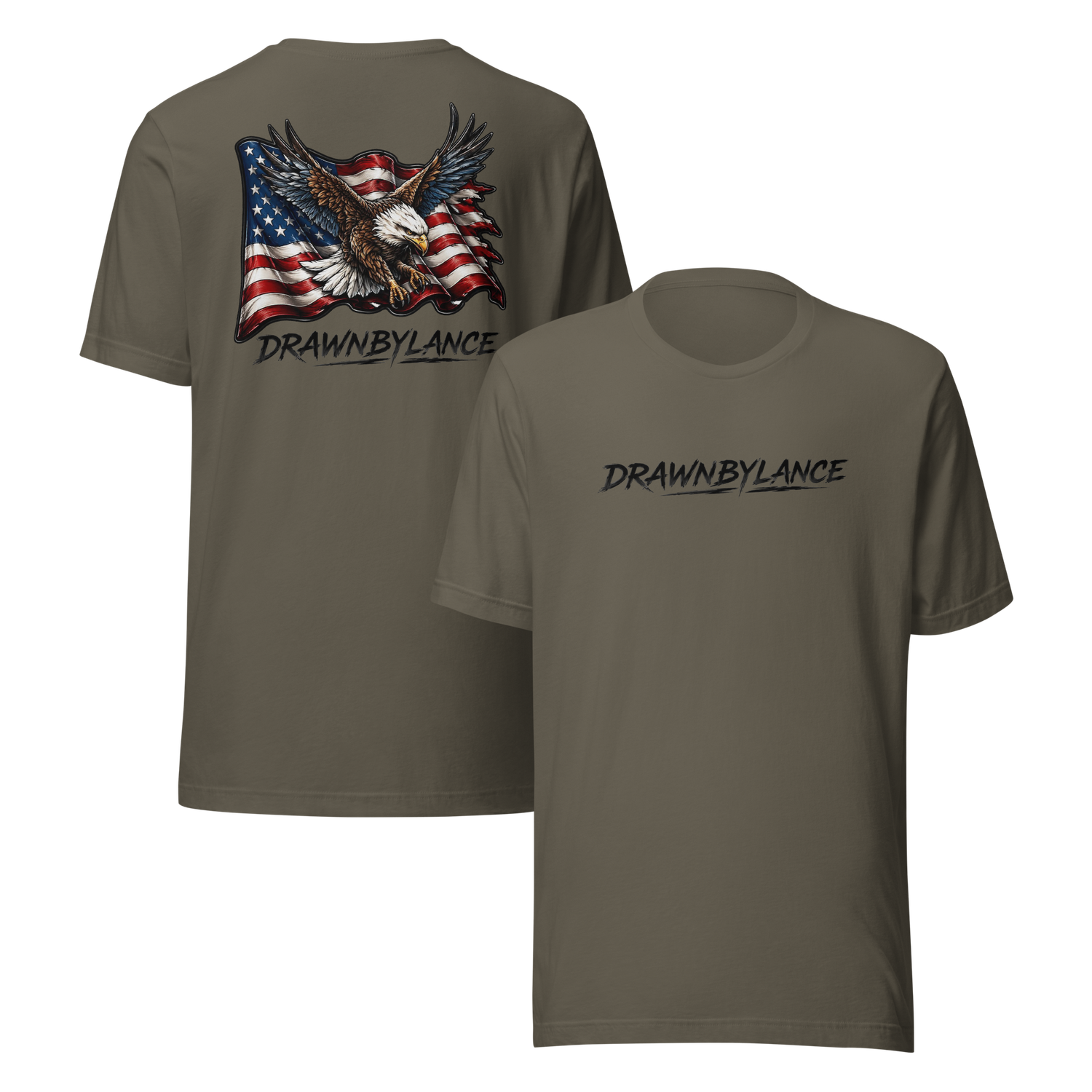 Drawn by Lance EAGLE US FLAG LOGO Premium Unisex T-Shirt
